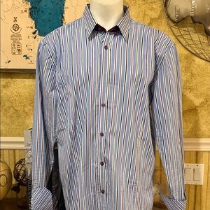 Eight X Premium Men's Blue Striped Shirt. 3XL. Nearly new